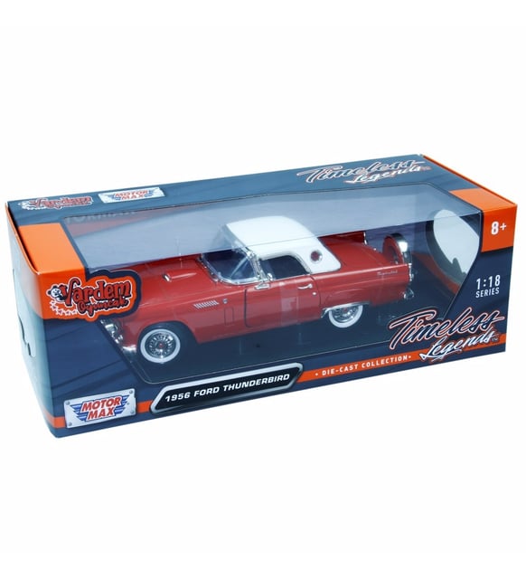 Ford Thunderbırd 1956 1:18 Ölçek Die Cast Oyuncak Araba (Kırmızı)