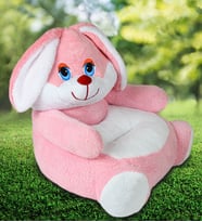 Özgüner Oyuncak Tavşan Peluş Bebek - Çocuk Koltuğu (%100 Yerli) (Pembe)