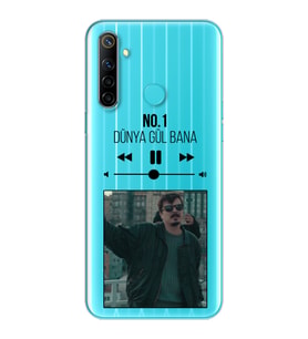 No.1 Mp3 Tasarımlı Süper Şeffaf Silikon Telefon Kılıfı Oppo Realmi 6i