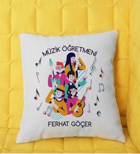 Müzik Öğretmenine Hediye Yastık
