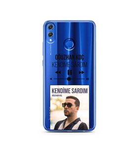 Oğuzhan Koç Mp3 Tasarımlı Süper Şeffaf Silikon Telefon Kılıfı Huawei Honor 8x