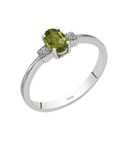 Sirius Pırlanta ve Oval Peridot Taşlı Yüzük 0717R0097