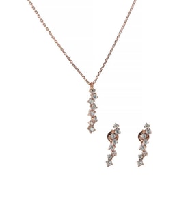 Elmas Montür Gümüş Set İnlove Gümüş Set Takım (Rose)