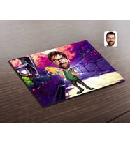 BK Gift Kişiye Özel Erkek Ressam Karikatürlü Ahşap Puzzle-1