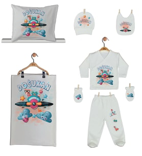 Pia Baby GL 1917-06 İsme Özel Yastık Battaniye Zıbın Set