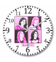 Blackpink Squared Duvar Saati Bombeli Gercek Cam