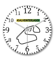 Salve Interlagos Duvar Saati Bombeli Gercek Cam