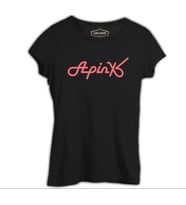 Apink - Logo Siyah Kadın Tshirt