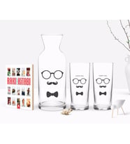 BK Gift Kişiye Özel Renkli Baskılı İsimli İkili Rakı Bardağı Karaf ve Cep Kitabı Hediye Seti-130 (Model 1)