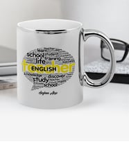 BK Gift Kişiye Özel İngilizce Öğretmeni Krom Kupa Bardak - 4