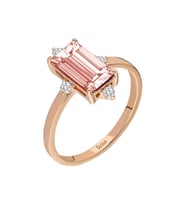 Sirius Pırlanta ve Baget Pembe Turmalin Taşlı Yüzük 0731R0010
