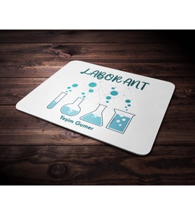 Kişiye Özel Laborant 3 Tasarımlı Mouse Pad (Renksiz)
