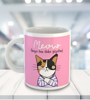 Meow Hayır Ben Daha Güzelim Temalı Kupa Bardak 81524