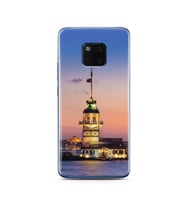 Kız Kulesi Tasarımlı Süper Şeffaf Silikon Telefon Kılıfı Huawei Mate 20 Pro