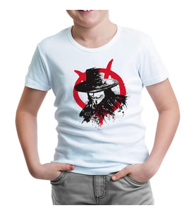 V for Vendetta - Rebel Beyaz Çocuk Tshirt