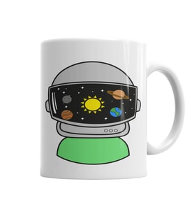 Astronauta Asronot Kupa Bardak Porselen