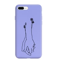 Iphone 7 Plus Çizgi Tasarımlı Mor Lansman Telefon Kılıfı