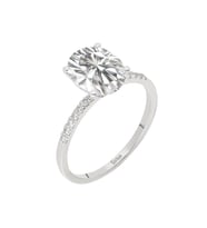 Sirius Pırlanta ve Oval Beyaz Topaz Taşlı Yüzük 0702R0013