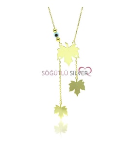 Söğütlü Silver Yapraklar kolyesi