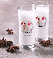 BK Gift Kişiye Özel Renkli Baskılı İsimli Fotoğraflı İkili Rakı Bardağı Seti-25 (Beyaz)