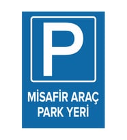 MIGNATIS - Misafir Park Yeri Levhası Fark için - Sac Malzeme 50x70cm