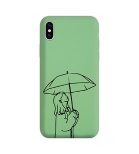 Iphone X Çizgi Tasarımlı Yeşil Lansman Telefon Kılıfı