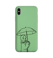 Iphone X Çizgi Tasarımlı Yeşil Lansman Telefon Kılıfı