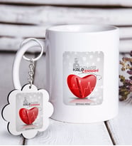 BK Gift Kişiye Özel Mesleki Kalp Damar Cerrahi Beyaz Kupa ve Anahtarlık Hediye Seti-2 (Model 1)