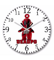 Deadpool Duvar Saati Bombeli Gercek Cam