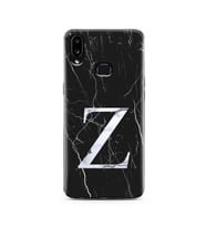 Samsung A10s Siyah Mermer Harf Tasarımlı Telefon Kılıfı Z-Harfi 