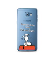 Snoopy Tasarımlı Süper Şeffaf Silikon Telefon Kılıfı Samsung C5 Pro  