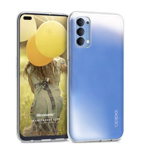 Microsonic Oppo Reno 4 Kılıf Transparent Soft Beyaz