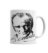 Atatürk imzalı Kupa Bardak Porselen