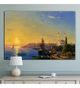 Aivazovsky View of Constantinople and the Bosphorus İstanbul Gün Batımı Kanvas Tablo