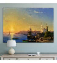 Aivazovsky View of Constantinople and the Bosphorus İstanbul Gün Batımı Kanvas Tablo