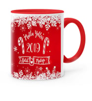 BK Gift Kişiye Özel Mutlu Yıllar Kırmızı Kupa Bardak  4