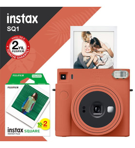 Instax SQ1 Terracotta Turuncu Fotoğraf Makinesi ve 20li Kare Film