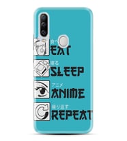 Kılıfland General Mobile GM 20 Pro Kılıf Silikon Resimli Kapak Eat Sleep Anime Stok 250