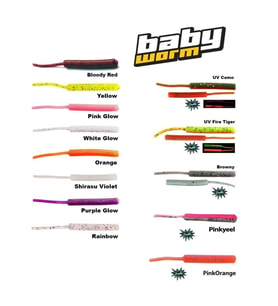 Fujin Baby Worm 5.2 Cm Floating LRF Silikon Yem Transparent White/Rainbow/Glow