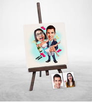 BK Gift Kişiye Özel Evleniyoruz Karikatür Şovaleli Doğal Taş  4