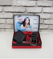 Kişiye Özel Fotoğraflı Cüzdan  Anahtarlık  Ve Kemer Set 2