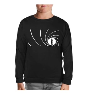 James Bond - Never Say Never Siyah Çocuk Sweatshirt