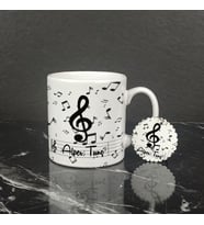 Müzik Öğretmenine Hediye Kupa Bardak ve Anahtarlık Set