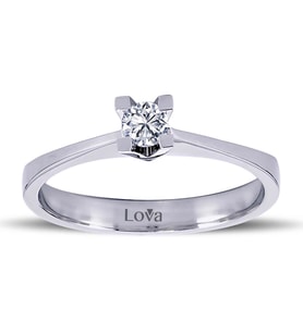 Lova H Renk 0,16 Karat Pırlanta Tektaş Yüzük - 1050113