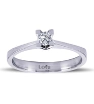 Lova H Renk 0,16 Karat Pırlanta Tektaş Yüzük - 1050113