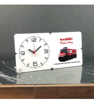 Makinist Ahşap Masa Saati