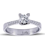 Lova Toplam 0,43 Karat Pırlanta Tektaş Yüzük - 1050092