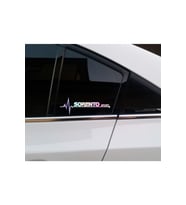 Kia Sorento Yan Cam Sticker Oto Kapı  20 Cm X 7 Cm Holo-Chroma
