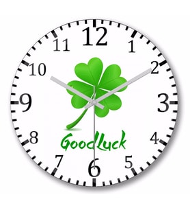 Good Luck Duvar Saati Bombeli Gercek Cam
