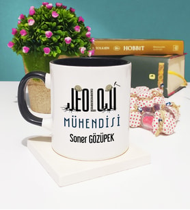 Jeoloji Mühendisi Kupa Bardak Siyah